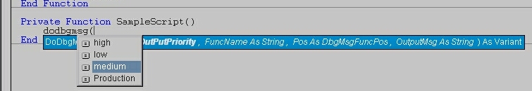 DebugMessage CodeEditor-Example